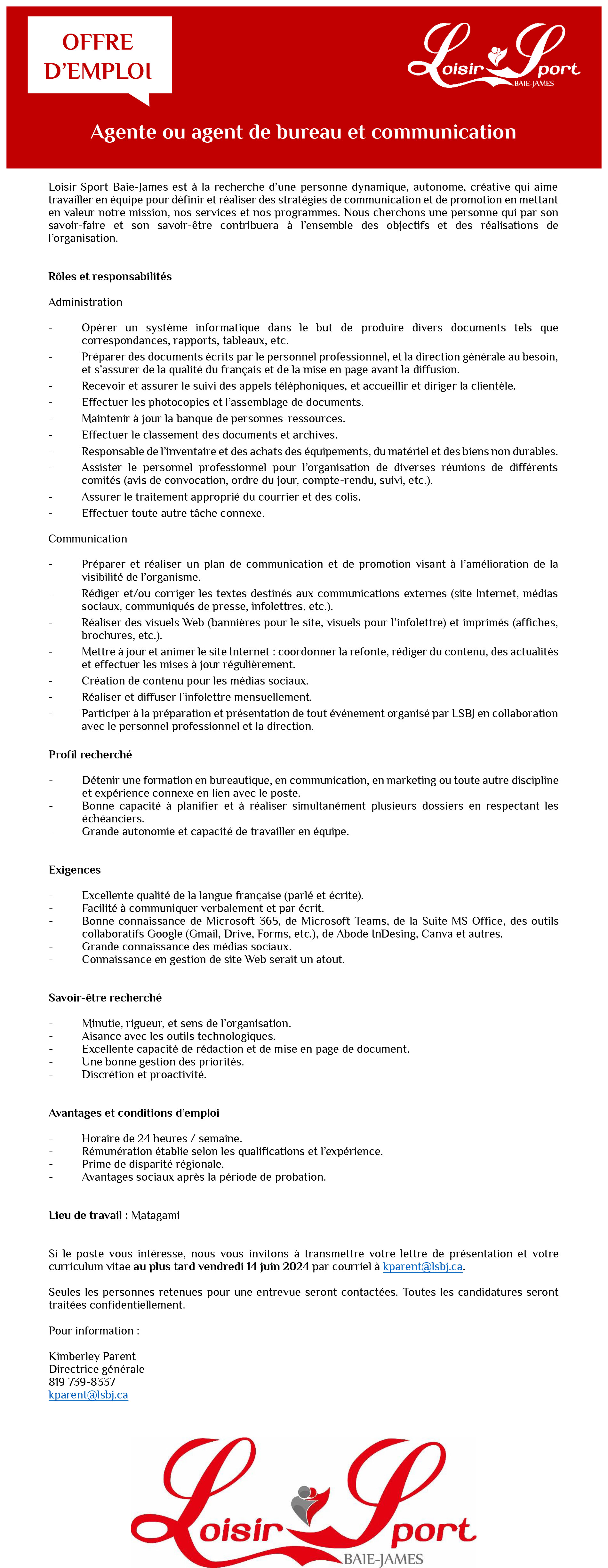 offre emploi direction general