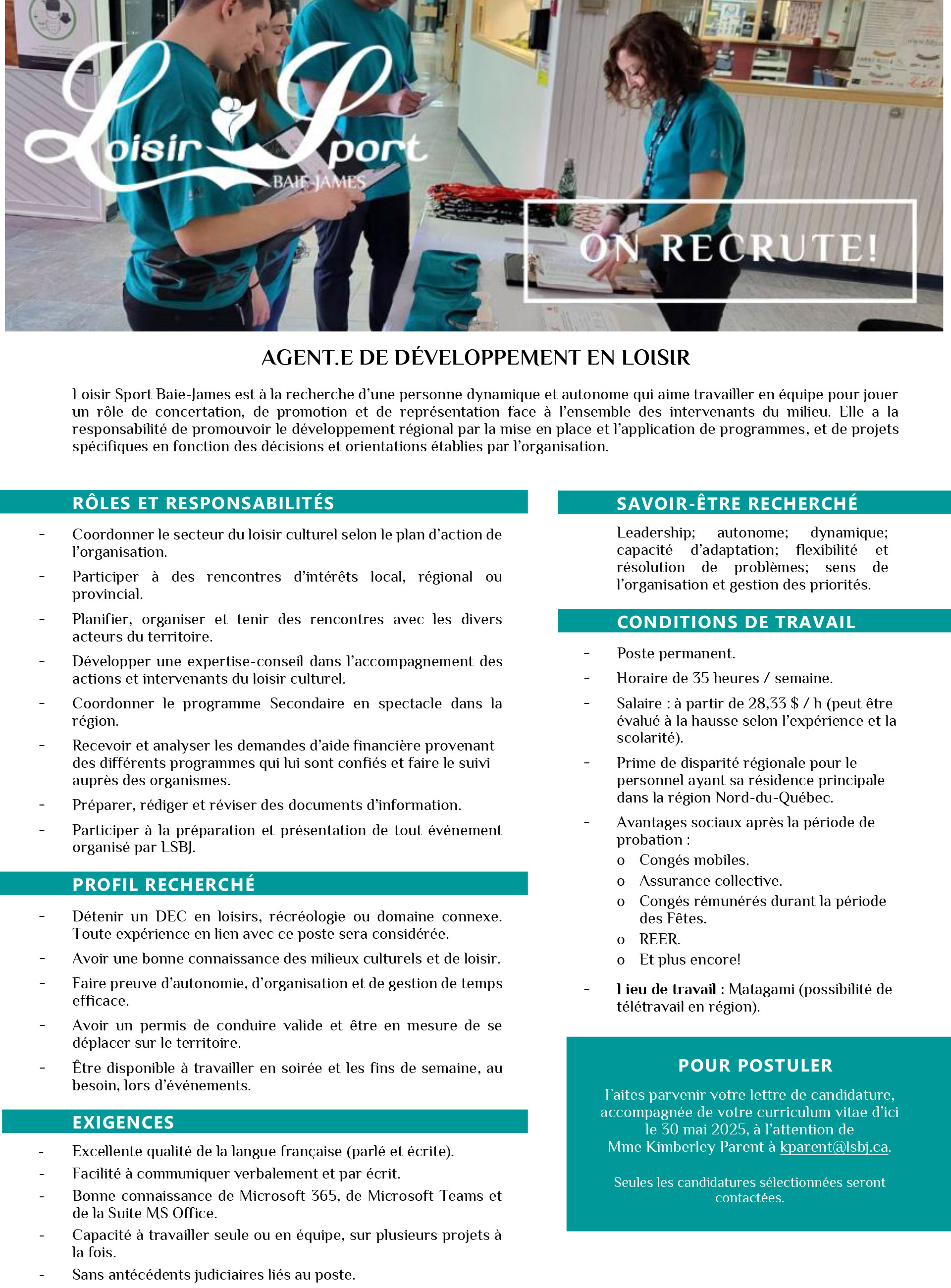 Offre emploi Agent développement finale